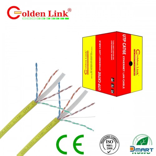 Cable mạng Golden Link UTP Cat 6E(Màu Vàng)