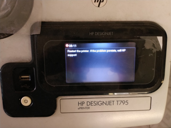 Máy in HP DesignJet T790/795 báo lỗi 08:11
